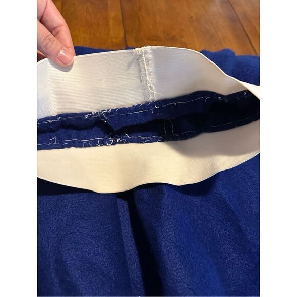 Vintage Handmade Womens Blue Felt Poodle Cat Skirt and Vest Set Retro Sz Medium - Picture 10 of 15